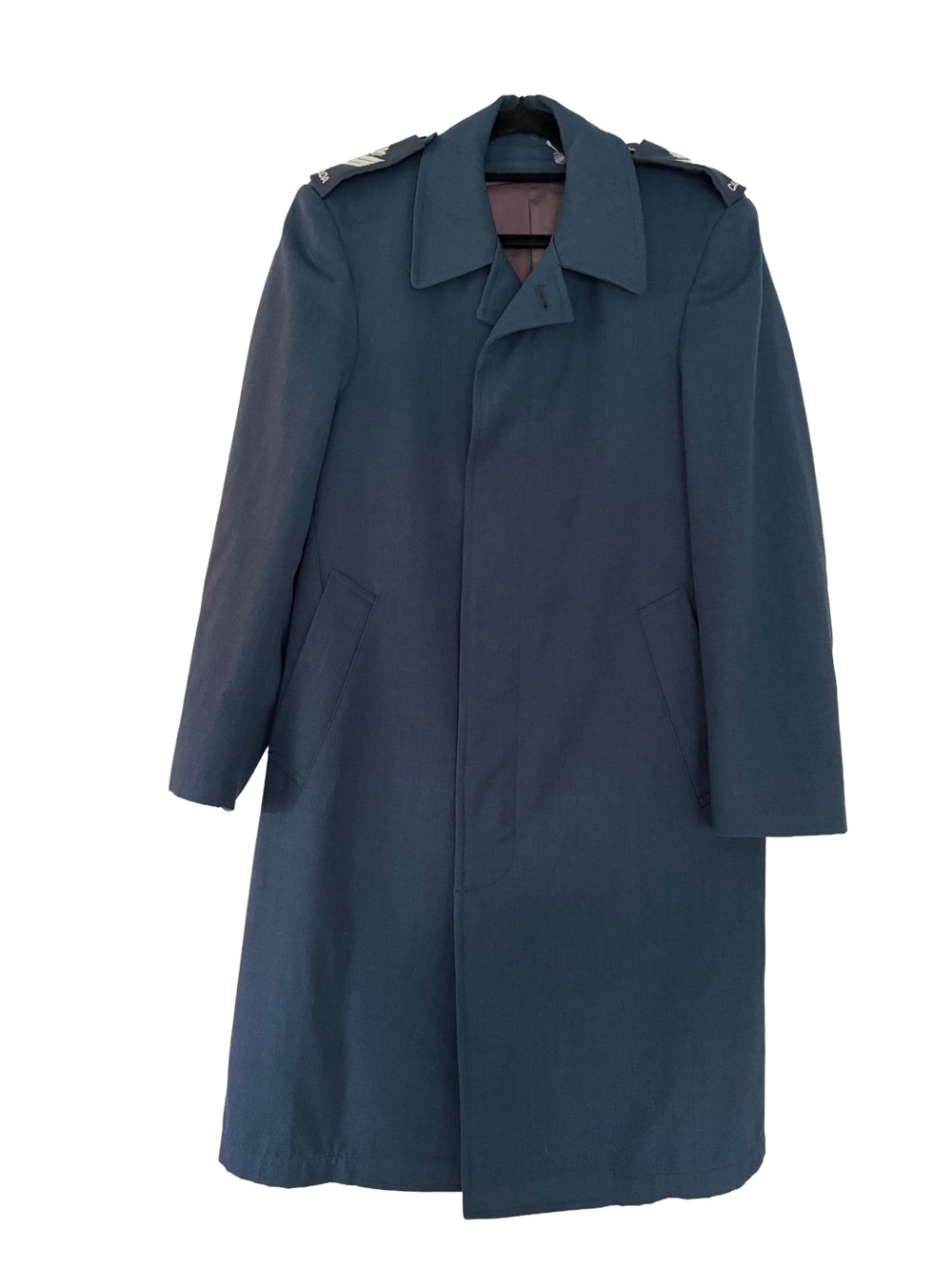 Vintage RCAF All-Weather Trench Coat Wool Military Overcoat - Size 6434